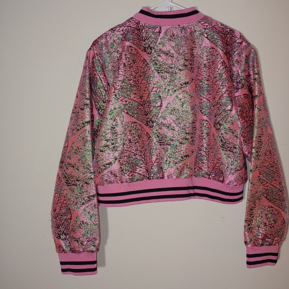 Akira BROCADE TAPESTRY SPRING BOMBER Size XL Pink - Picture 9 of 11